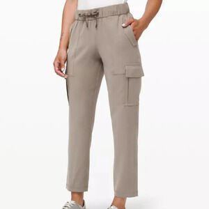 Lululemon Ready Set Relaxed Mid- Rise Cargo Pant Beige Sz 4